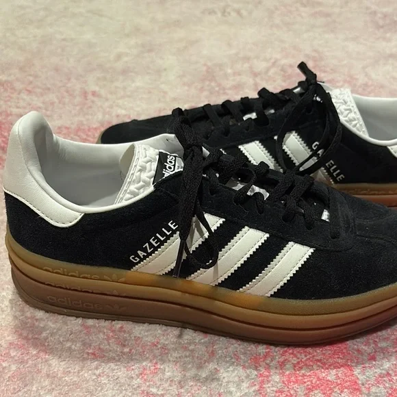 Adidas Black and White Bold Gazelle Sneakers - Picture 2 of 4